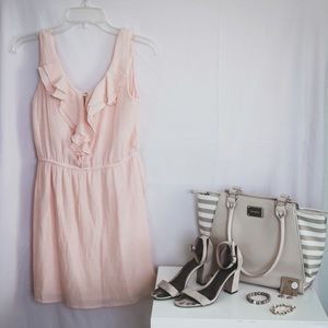 Pink Ruffle Dress- Size M
